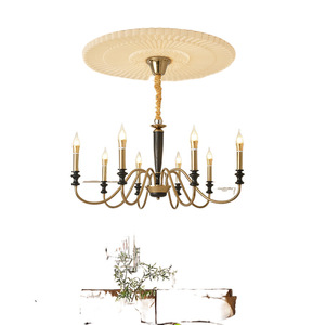 French Vintage Style Chandelier Gold 6 Head <b>Led</b> <b>Lights</b> For Living Room Dining Room Bedroom - Product Image 5