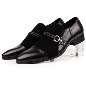Chaussures de mariage en cuir de vachette pur de haute qualité, décontractées, respirantes, à semelle souple, lacées, pour hommes, style business décontracté - Product Image 1