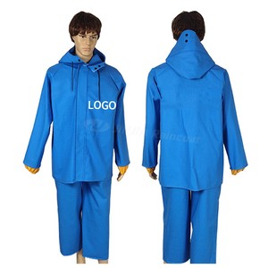 Ensemble <span class=keywords><strong>de</strong></span> <span class=keywords><strong>pluie</strong></span> robuste en PVC épais pour le travail extérieur, imperméable, avec veste et pantalon à bretelles, équipement <span class=keywords><strong>de</strong></span> <span class=keywords><strong>pluie</strong></span> durable pour la pêche - Product Image 5