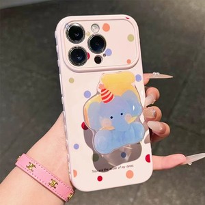 เคสโทรศัพท์กันกระแทก TPU พรีเมียมลายการ์ตูนใหม่ สำหรับ 17 Pro <span class=keywords><strong>Max</strong></span> ลายจุดสีสันสดใส พร้อมขาตั้งรูปช้างน้อย สำหรับ 16 เคสนิ่ม 14 - Product Image 4