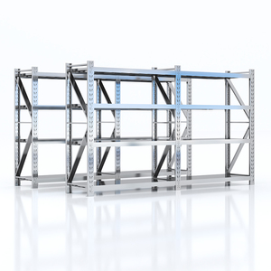 Étagère d'entrepôt réglable en acier inoxydable Étagère de rangement en métal pour étagères et étagères empilables - Product Image 5