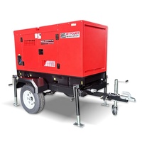 Groupe électrogène diesel silencieux sur remorque de qualité supérieure 30KVA 50KVA 100KVA doté d'un moteur turbocompressé robuste