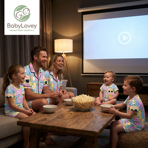 Babylovey Pijamas Familiares Personalizados de Lujo en Viscosa de Bambú, Ropa de Dormir Suave para Papá, Mamá y Niños - Product Image 5