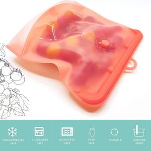 Reusable Fresh <b>clear</b> Ziplock Silicone Airtight Freezer Bag Take Away Food Storage & and <b>Container</b> for Packaging Kitchen Camping - Product Image 6
