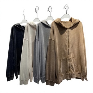 Sudadera con Capucha y Cierre para Hombre, Corte Regular, Color Sólido, Algodón French Terry, Estilo Casual para Otoño - Product Image 2