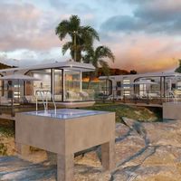 Vente en gros d'usine Villa modulaire en acier préfabriquée Maison mobile capsule pour hôtels Logement portable Bâtiments à structure en acier
