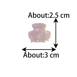 醋酸纤维迷你豹纹对拉卡贝罗鲨鱼毛爪3厘米夏季法国复古夹发夹光滑女性发夹 - Product Image 6