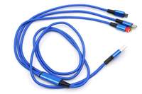 Câble de téléphone 3 en 1 en nylon tressé USB-C de charge rapide pour appareils IOS Adaptateur micro USB 3A Pad Chargeur de batterie rapide et efficace