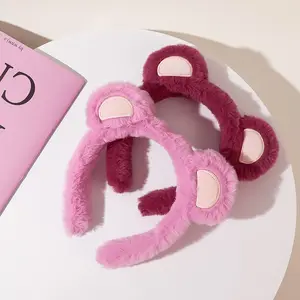 New Coming Autumn And Winter Bear Plush Hair Accessories For Women And Girls Hot Sale Washing Makeup Headband Hair Decoration