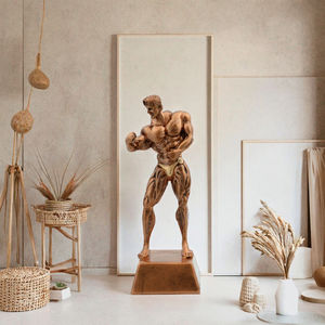Grande figurine de musculation personnalisable Trophée d'artisanat en résine pour les souvenirs de musculation et les récompenses de style artificiel - Product Image 3