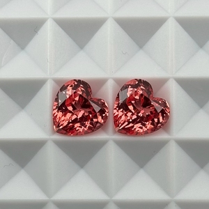 Pietra Preziosa Pappalacha Rosa Alba 5-12mm Taglio Cuore Cuscino Asscher Principessa Creato in Laboratorio - Product Image 5