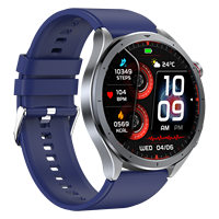 Reloj Inteligente OEM con ECG, Monitor de Frecuencia Cardíaca, Presión Arterial y Sueño, Pantalla TFT de 1.53 Pulgadas, Correa de Silicona, Asistente de Voz con IA, IP68