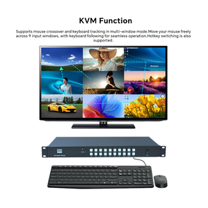 Commutateur multiviewer 4K 9 canaux, matrice d'affichage HDMI avec 9 KVM - Product Image 3