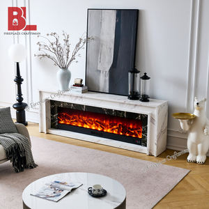 फ्रेंच शैली संगमरमर mdf लकड़ी के इनडोर का उपयोग इलेक्ट्रिक फायरप्लेस मैटल फ्रीस्टैंडिंग टीवी कैबिनेट फायरप्लेस टीवी यूनिट - Product Image 3