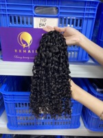 Plumes 100 % naturelles non traitées, prix de gros, cheveux humains pour tresses, extensions de cheveux, cheveux au crochet, bouclés crépus Pixie pour femmes