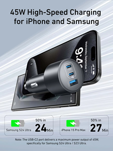 Cargador de Coche USB-C Original Anker, 167.5W Máx., 3 Puertos Tipo-C y USB-A, Carga Rápida, para <span class=keywords><strong>MacBook</strong></span> Pro/Air, <span class=keywords><strong>iPhone</strong></span>, Samsung - Product Image 4