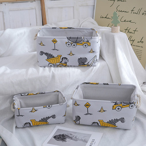 Boîte de rangement pour jouets d'enfants, organisateur en tissu, grande capacité, pliable, panier de rangement pour vêtements de bébé, panier à linge - Product Image 1