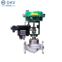 Vanne de régulation à membrane pneumatique à siège unique DKV ZJHP PN16, vanne de régulation de vapeur pneumatique à siège unique avec YT1000L/R