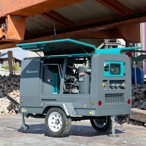 Cfair 400cfm 7bar động cơ điều khiển vít Máy nén khí DIESEL xách tay im lặng cho xây dựng phun cát khoan và khai thác mỏ - Product Image 2