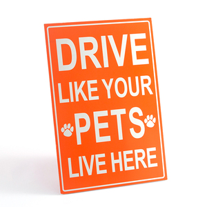 Lecteur d'impression double face Offre Spéciale comme vos animaux de compagnie vivent <span class=keywords><strong>ici</strong></span> Panneaux de jardin en plastique ondulé avec piquets en H Panneaux de sécurité personnalisés - Product Image 4