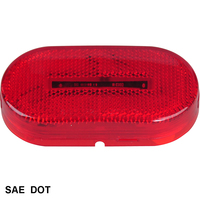 Feu de gabarit et de positionnement LED oblong de 4 x 2 pouces avec réflecteur pour remorque et camion, conforme SAE/DOT/FMVSS108