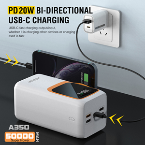 Aspor <span class=keywords><strong>A350</strong></span> 22,5 W <span class=keywords><strong>Precio</strong></span> de fábrica 50000mAh Banco de energía caliente Carga rápida Móvil OEM 50000mAh Cargador portátil Banco de energía al por mayor - Product Image 4