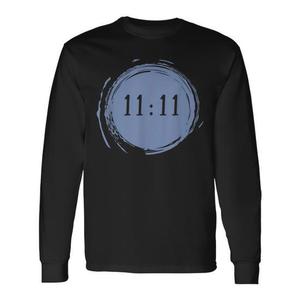 11:11 T-shirt a maniche lunghe con simbolo spirituale numerologico - Product Image 1