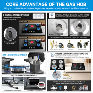 Cuisinière à gaz multifonction à bon prix pour hôtel, maison et cuisine, <span class=keywords><strong>plaque</strong></span> de <span class=keywords><strong>cuisson</strong></span> à gaz électronique, <span class=keywords><strong>plaque</strong></span> de <span class=keywords><strong>cuisson</strong></span> à gaz en verre trempé noir, cuisinière à gaz encastrable - Product Image 3
