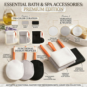 Sac de rangement pour savon en maille 3D, formes multiples, pour la création de mousse et le gommage corporel – Offre spéciale - Product Image 2