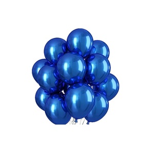 Inflatable Metallic Blue <b>Balloons</b> 35cm Long For Birthdays Parties <b>Decorations</b> - Product Image 1