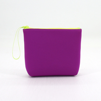 Trousse Portable Mignonne en Néoprène pour Voyage, Organisateur de Maquillage avec Tirette de Fermeture Personnalisée, Trousse Cosmétique Étanche en Néoprène, Pochette à Bikini