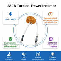 Alimentation audio 280A haute intensité 12V 15A 50-0-50V avec filtre à noyau Sendust et inducteur toroïdal