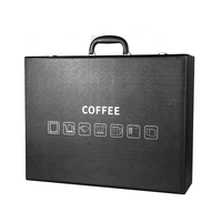 Ensemble de cafetière à filtre manuelle Nibu pour le camping, kit de café à faire couler avec boîte cadeau et valise en cuir pour servir du thé et du café en plein air