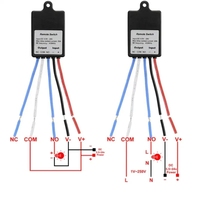 Télécommande sans fil DC5V12V 24V 1CH 433MHz Télécommande intelligente Relais Récepteur Module contrôleur KR2401F KT01