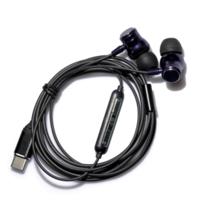 Écouteurs intra-auriculaires filaires Type-C Dairle à <span class=keywords><strong>prix</strong></span> d'usine, contrôle du volume des appels, micro intégré, casque métallique brillant, cordon de 1,2 m, dynamique - Product Image 2