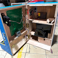 Kit d'équipement de jeu Mario Bonanza avec armoire en bois bleue, machine à monnayeur et accessoires PCB