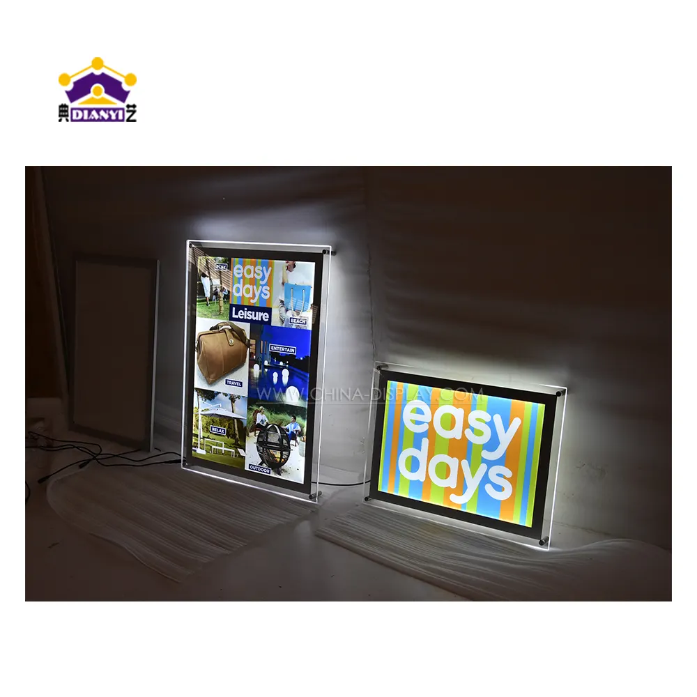 A1 A2 A3 A4 Reclame Acryl Led Ultra Slanke Lichtbak/Led Ramen Display Lichtbak