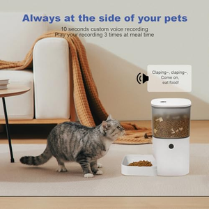 Distributeur automatique de nourriture pour chats et chiens avec caméra vidéo WiFi, enregistreur vocal intelligent pour animaux de compagnie, distributeur automatique de nourriture pour chat et chien - Product Image 5