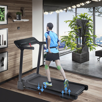 Tapis roulant électrique certifié CE, pliable, surveillance de la fréquence cardiaque, tapis roulant compact pour la maison