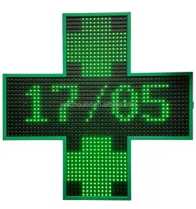 Wanzhou display de led de farmácia, ao ar livre, placa para hospital, 2 lados, tela colorida verde p10 p16 com wi-fi 4g 5g
