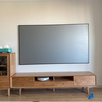 Nouvelle annonce : Écran de projection mural fixe de haute qualité, 60 pouces, 16:9, cadre étroit de 1,2 cm, gris, pour home cinéma
