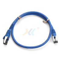Kabel Patch bulat SFTP CAT 6 warna abu-abu 0.45mm harga terbaik kabel Lan Ethernet CAT6A CAT6 20M untuk Internet