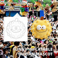 Peluche personnalisée en forme de durian, mascotte, poupée, animal en peluche, création à partir de dessins animés, OEM ODM, vente en gros, cadeau publicitaire pour événements