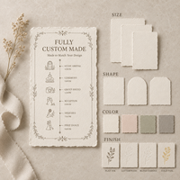 Cartes de chronologie de mariage à bords festonnés, carte d'itinéraire de mariage personnalisée avec cadre floral et illustration graphique pour l'impression de papeterie pour invités de mariage