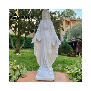 사용자 정의 손으로 조각 가톨릭 기독교 동상 종교 성모 마리아 실물 크기 은혜의 우리 레이디 동상 조각 판매