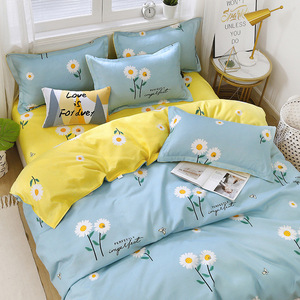 Vente en gros de housse de couette ensemble de draps de lit couette avec taie d'oreiller Oem livraison directe ensemble de draps de lit Queen King - Product Image 6