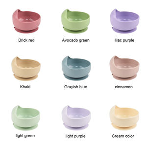 Ensemble d'alimentation pour bébé en silicone écologique sans BPA, assiette à ventouse, bol, cuillère, fourchette, motif de dessin animé, nourrisson, enfants, repas - Product Image 5