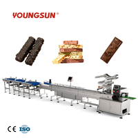 Ligne d'alimentation et d'emballage automatique horizontale pour barres chocolatées, barres protéinées, barres énergétiques et barres granola