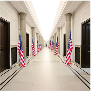 2023 Bán Buôn Chất Lượng Cao Nhanh Chóng Vận Chuyển Bất Kỳ Có Kích Thước Trong Nhà Ngoài Trời Biểu Tượng Tùy Chỉnh Được Thiết Kế Đứng Tầng Văn Phòng Cờ Với Cực Cơ Sở - Product Image 5