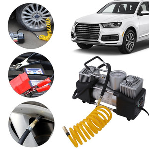 כפול כפול צילינדר של רכב Inflator משאבת רכב צמיגי אוויר משאבת צמיג Inflator נייד אוויר משאבת Dc 12v רכב אוויר מדחס - Product Image 3